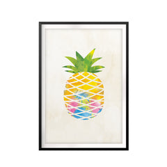 Pineapple UNFRAMED Print Home Décor, Kitchen Wall Art