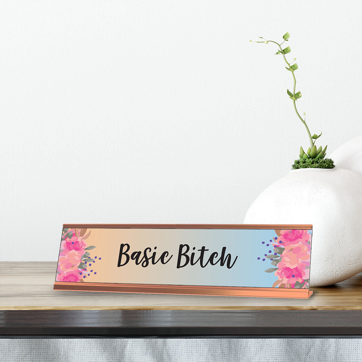 Boss Bitch Nameplate Desk Sign, 2 x 8 