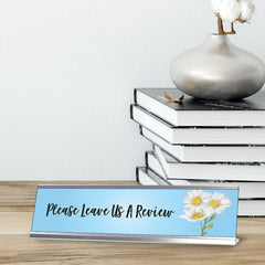 Please Leave Us A Review, Desk Sign or Front Desk Counter Sign (2 x 8")