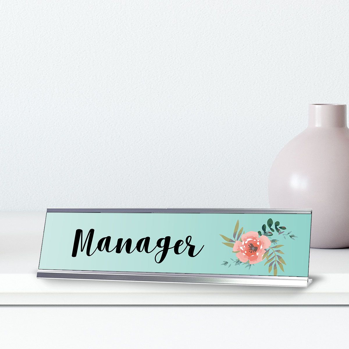 Manager, Designer Office Desk Sign (2 x 8")