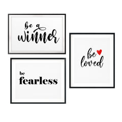 Be Amazing Series Wall Art UNFRAMED Print (3 Pack)