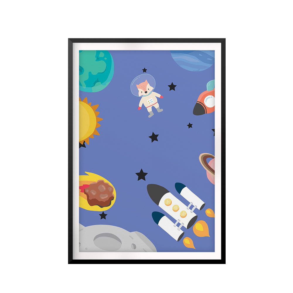 Kids Spacecraft UNFRAMED Print Kids Space Wall Art