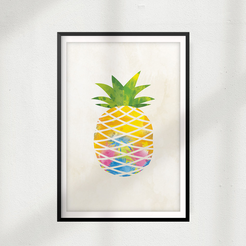 Pineapple UNFRAMED Print Home Décor, Kitchen Wall Art