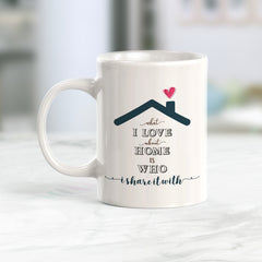 What I Love about Home is who I share it With Coffee Mug