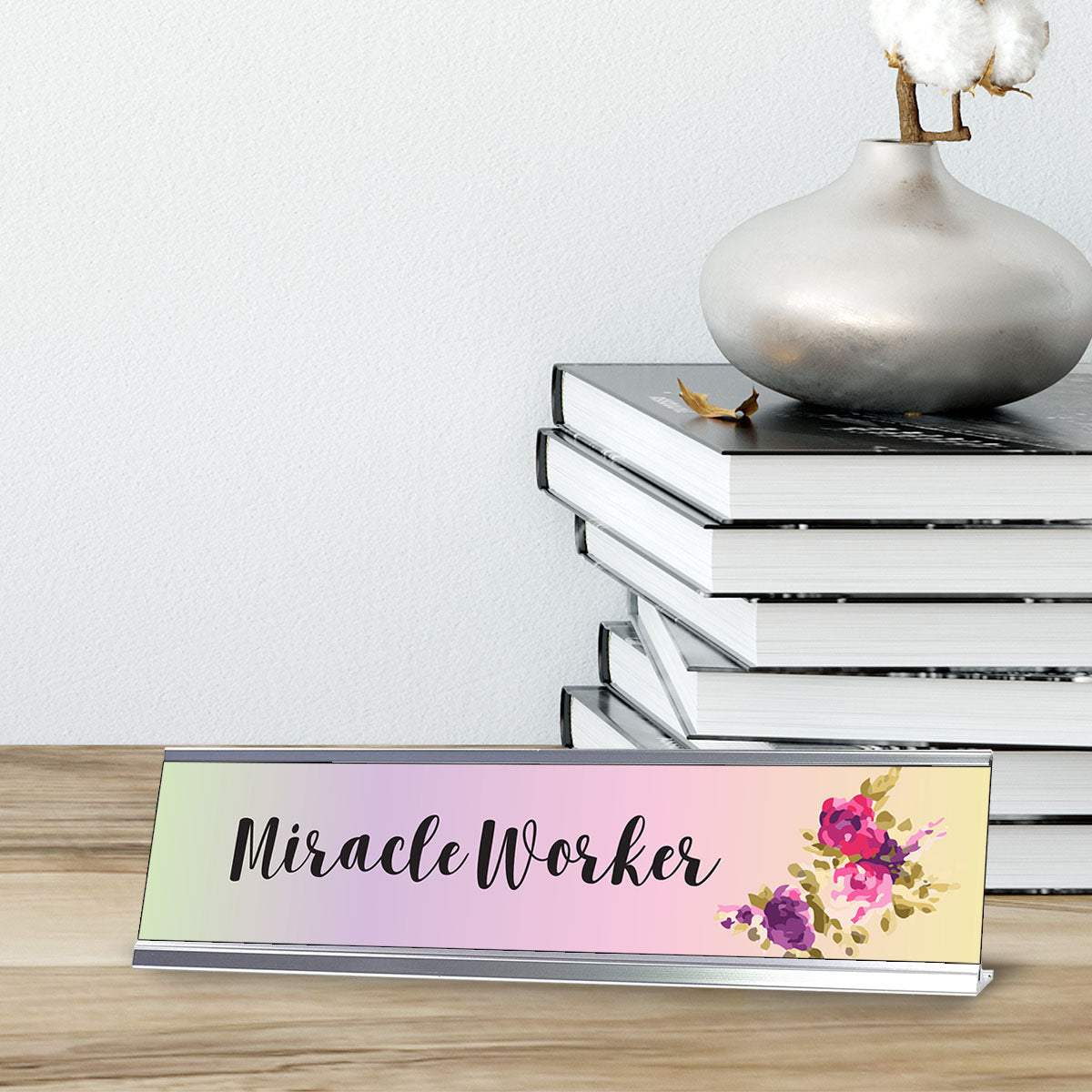 Miracle Worker, Designer Desk Sign Nameplate (2 x 8")