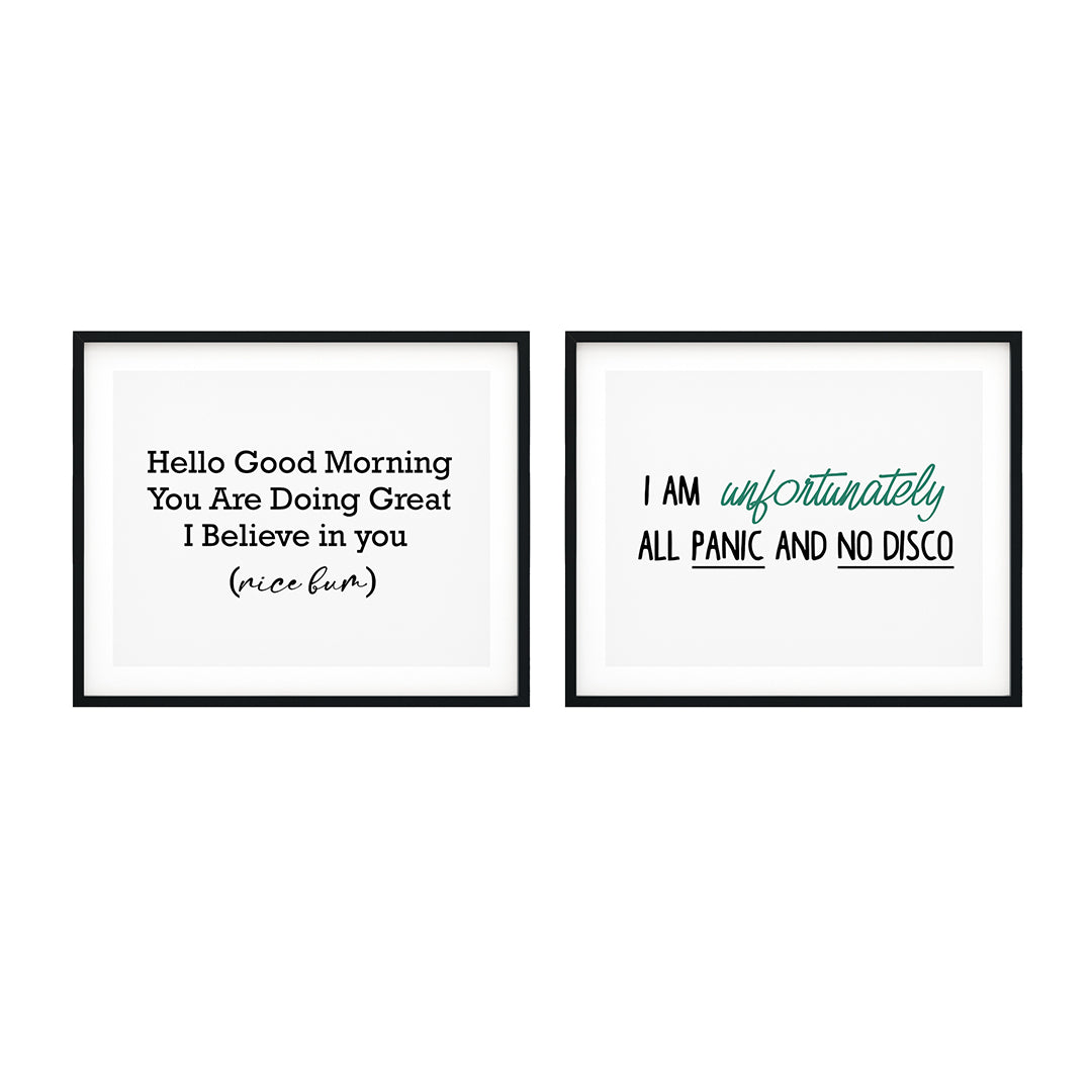 My Funny Thoughts Wall Decor UNFRAMED Print (2 Pack)