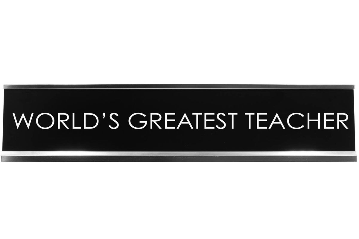 World'S Greatest Teacher Novelty Desk Sign